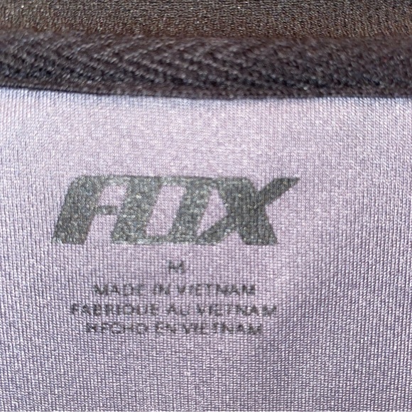FOX RACING “SHIRT” Gray/Black Size Medium 1/4 Zip Back Pocket Short Sleeves EUC - Picture 5 of 5